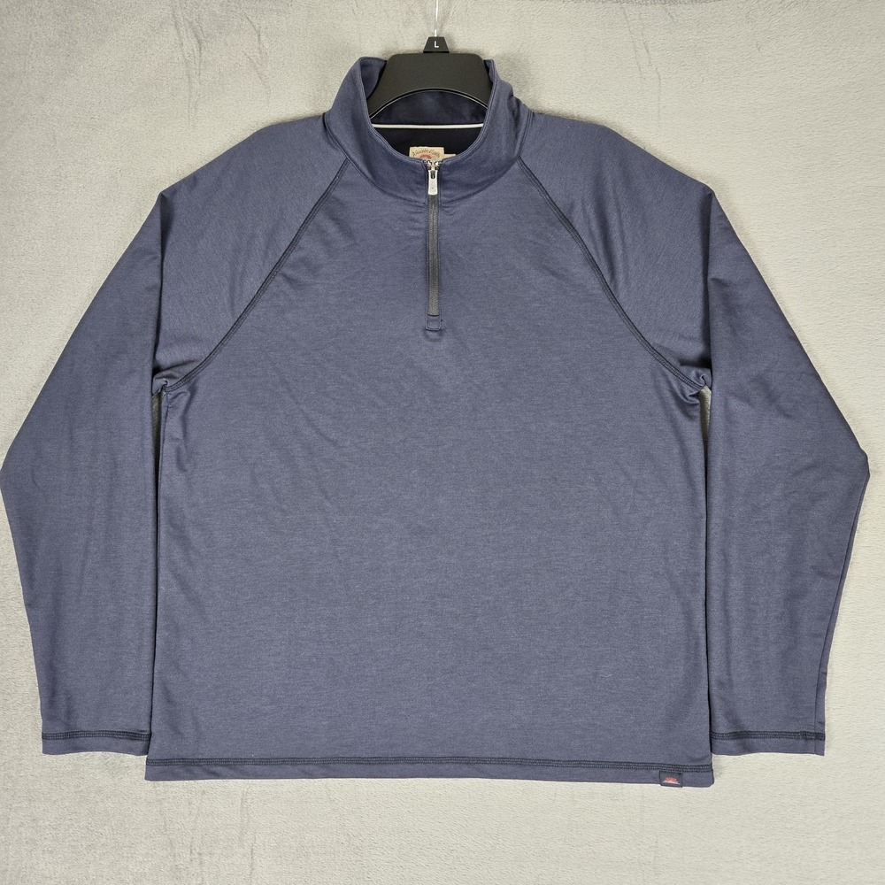 Faherty Movement 1/4 Zip Mens Large Blue Nights Pullover Performance Huckberry